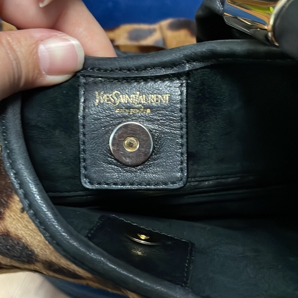 YSL St Tropez Leopard Print Pony Hair Hobo - Picture 8 of 10